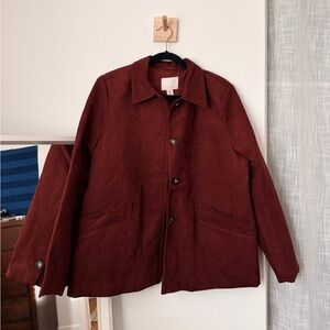 H&M Men's Deep Red Suede Jacket